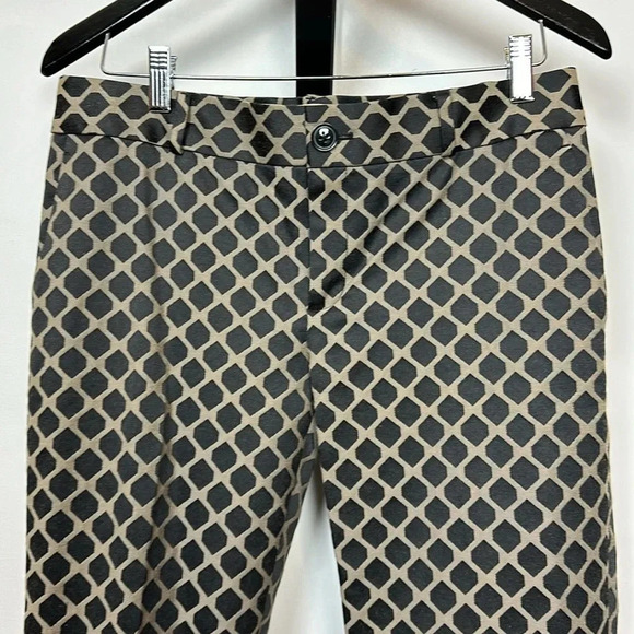 NWOT Banana Republic Camden Fit Jacquard Pant pockets hem slits Mojave/Black - Picture 4 of 11